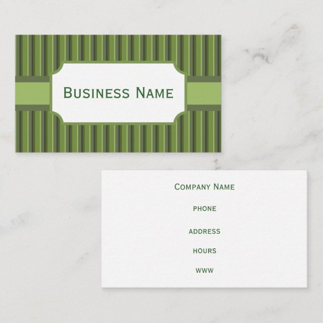 Retro Olive Business Card (Front/Back)