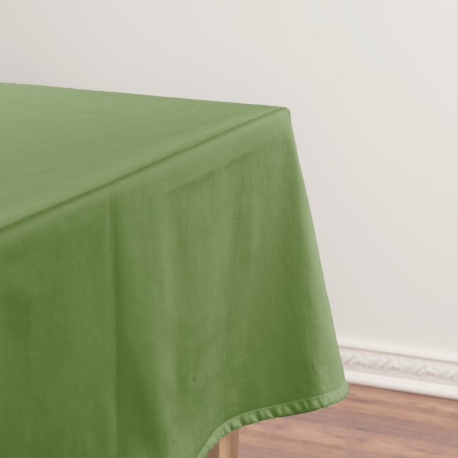 Retro Olive Green Solid Colour  Tablecloth (In Situ)