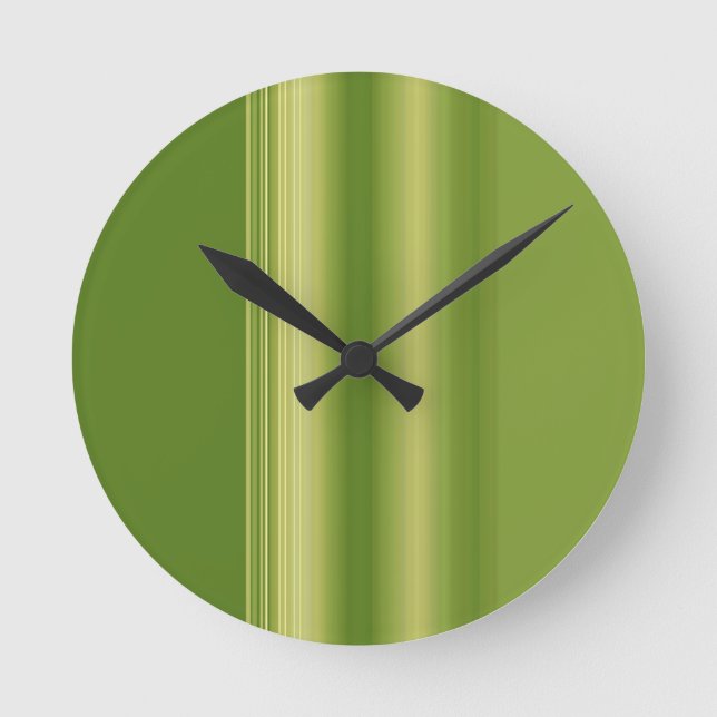 Retro Olive Green Wall Clock (Front)