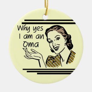 Retro Oma Tshirts and Gifts Ceramic Ornament