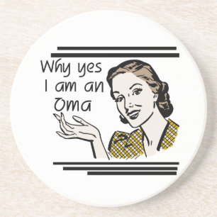 Retro Oma Tshirts and Gifts Coaster
