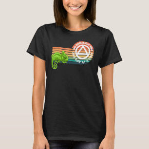 Retro One Days At A Time Chameleon AA NA Vintage S T-Shirt