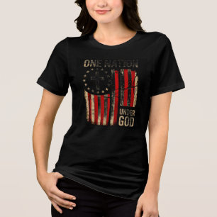 Retro One Nation Under God Tri-Blend Shirt