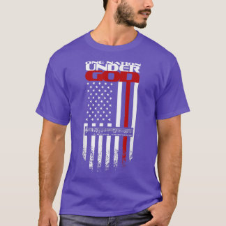 Retro One nation under godusa flag national anthem T-Shirt