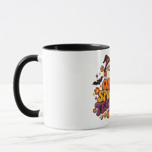 Retro One Spooky Teacher Groovy Halloween Mug