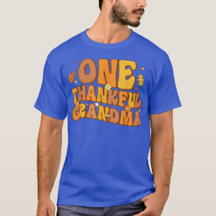 Retro One Thankful Grandma Fall Autumn Happy Thank T-Shirt