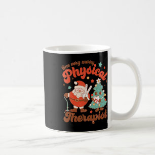 Retro One Very Merry Physical Therapist Santa Chri Coffee Mug