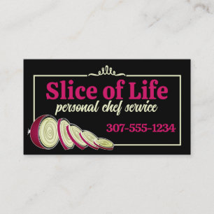 retro onion sketch cooking culinary business ca... business card