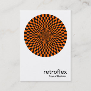 Retro Op Art - Orange and Black Business Card