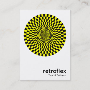 Retro Op Art - Yellow and Black Business Card