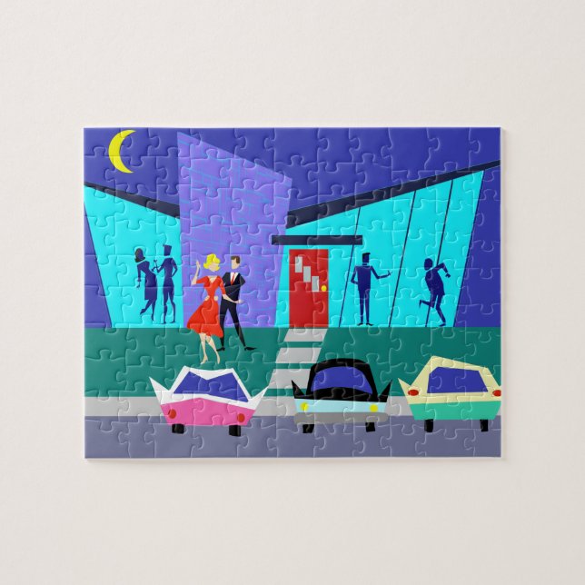 Retro Open House Party Puzzle (Horizontal)