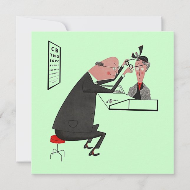 Retro Optometrist's Graduation Party Or Invitation (Front)