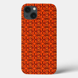 Retro orange 1970's iPhone 13 case