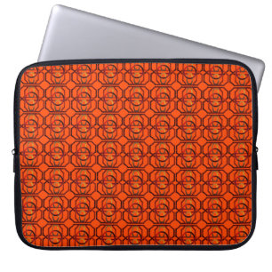 Retro orange 1970's laptop sleeve