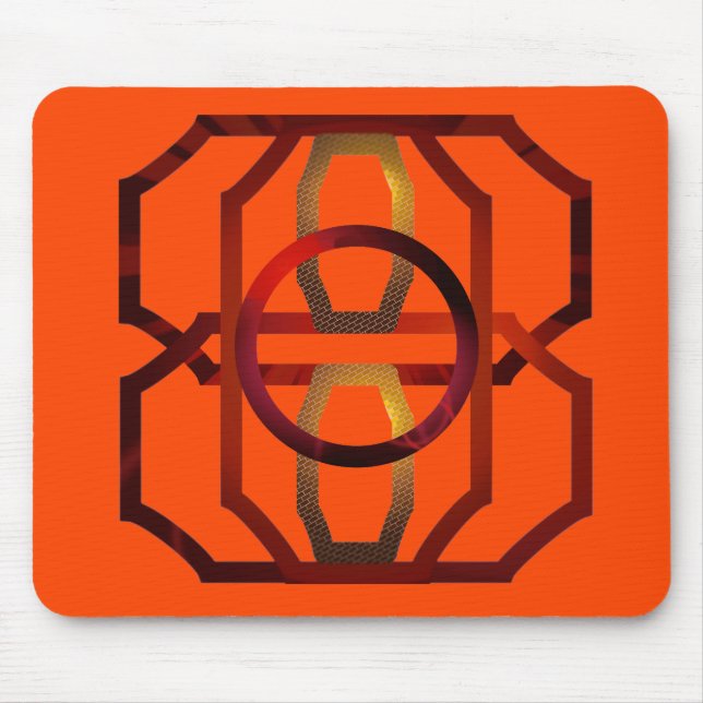 Retro orange 1970's mouse pad (Front)