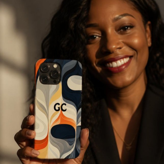 Retro Orange Black and Grey IPhone Case (Creator Uploaded)