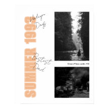 Retro Orange Black and White Minimal Photo Memory