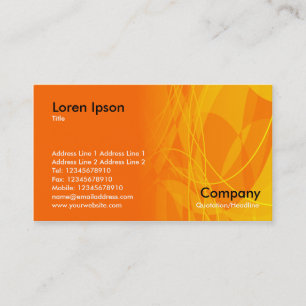 Retro Orange Business Card