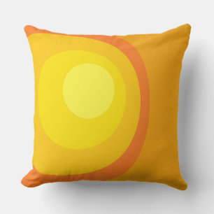Retro Orange Circles Cushion