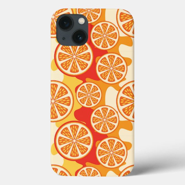 Retro Orange Citrus Pattern Case-Mate iPhone Case (Back)