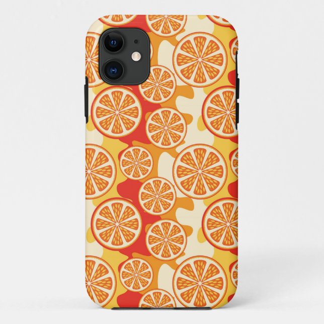 Retro Orange Citrus Pattern Case-Mate iPhone Case (Back)