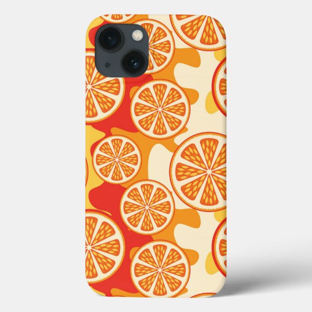 Retro Orange Citrus Pattern Case-Mate iPhone Case (Back)