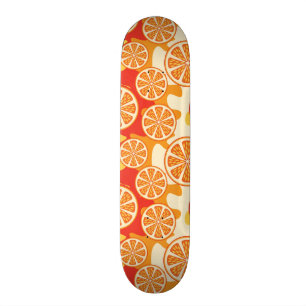 Retro Orange Citrus Pattern Skateboard