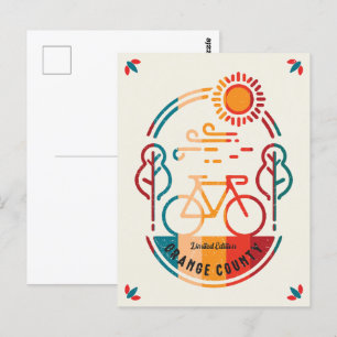 Retro Orange County Bike Trail Postcard
