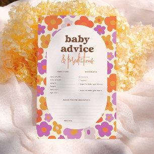 Retro Orange Daisy Baby Advice & Predictions