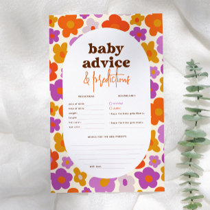Retro Orange Daisy Baby Advice & Predictions