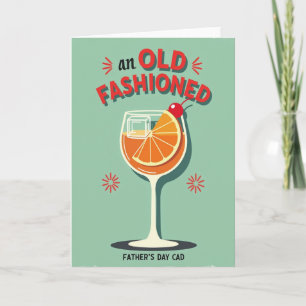 Retro Orange Fathers Day Card