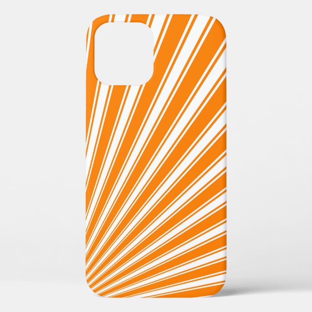 Retro Orange Funky Sun Rays Background Case-Mate iPhone Case (Back)