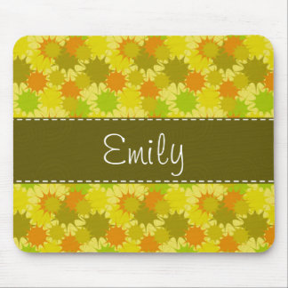 Retro Orange & Green Mouse Pad