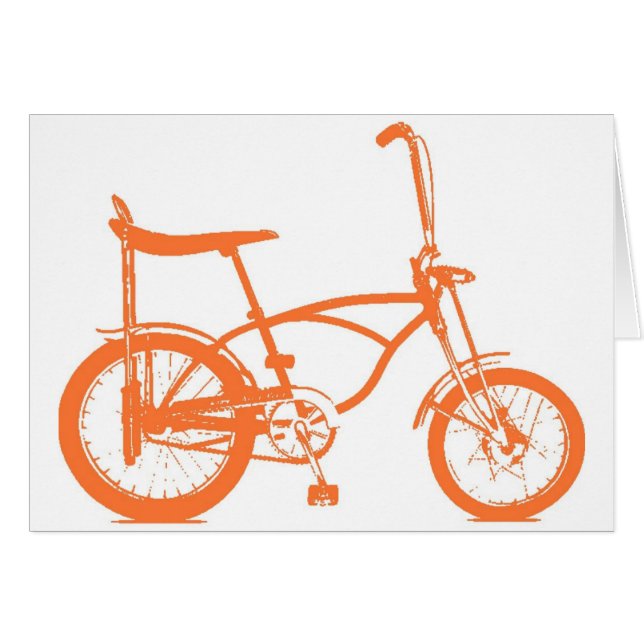 Retro Orange Krate Banana Seat Bike (Front Horizontal)