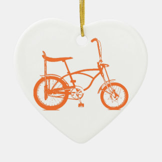 Retro Orange Krate Banana Seat Bike Ceramic Tree Decoration