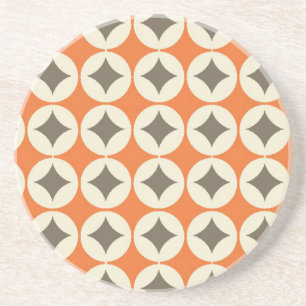 Retro Orange Pattern Coaster