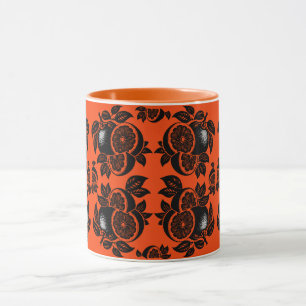 Retro Orange Slice Pattern Mug
