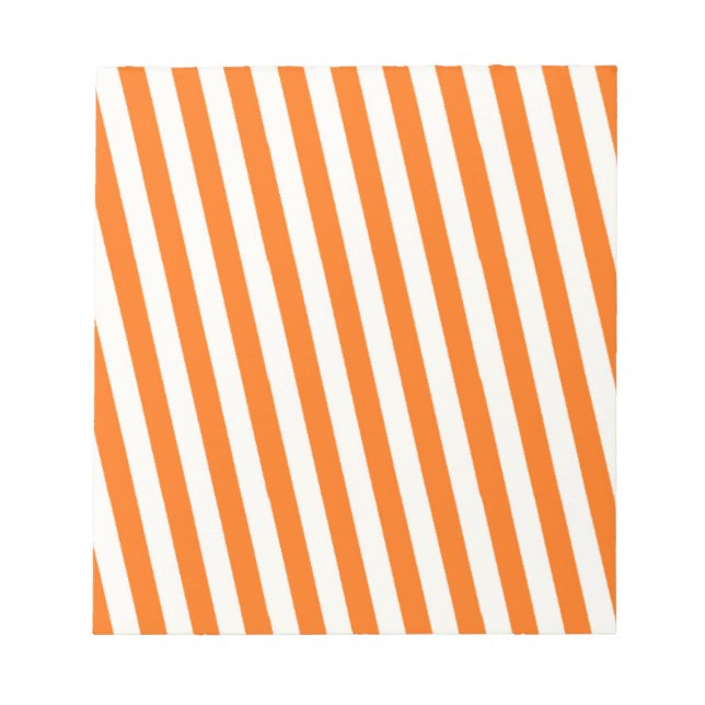 Retro Orange Striped Pattern Notepad (Front)