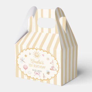 Retro Orange Striped Silly Goose Birthday Favour Box