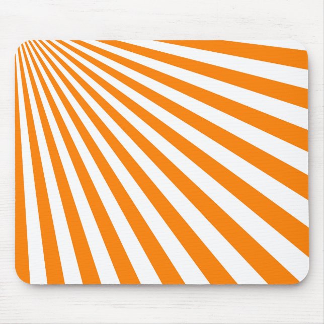Retro Orange Sun Rays Background Mouse Pad (Front)