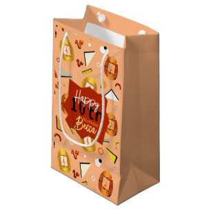 Retro Orange Tamagotchi Birthday Small Gift Bag