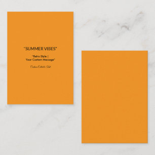 Retro Orange Texture – Summer Vibes Art Calling Card