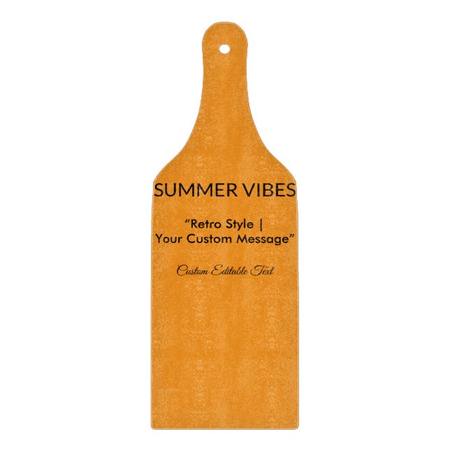 Retro Orange Texture – Summer Vibes Art Cutting Board (Front)
