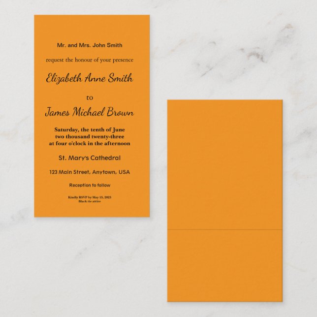 Retro Orange Texture – Summer Vibes Art Enclosure Card (Front/Back)