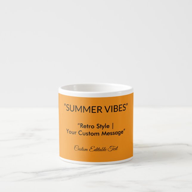 Retro Orange Texture – Summer Vibes Art Espresso Cup (Front)