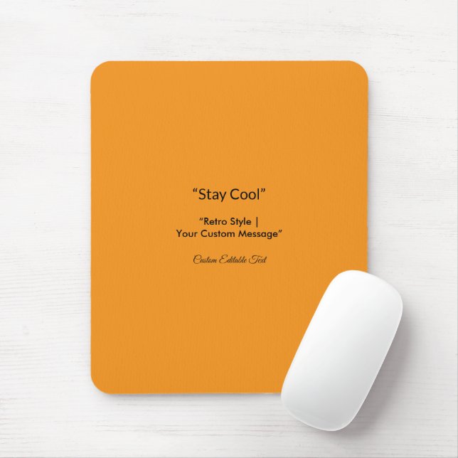 Retro Orange Texture – Summer Vibes Art Mouse Pad (With Mouse)