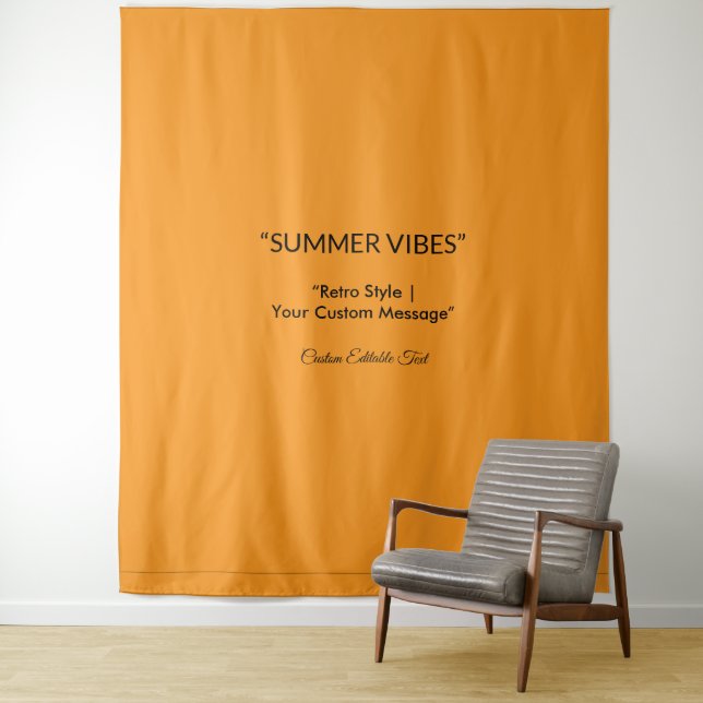 Retro Orange Texture – Summer Vibes Art Tapestry (In Situ)