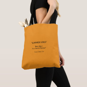 Retro Orange Texture – Summer Vibes Art Tote Bag