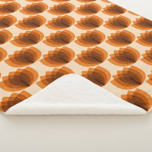 Retro orange tulip flowers sherpa blanket
