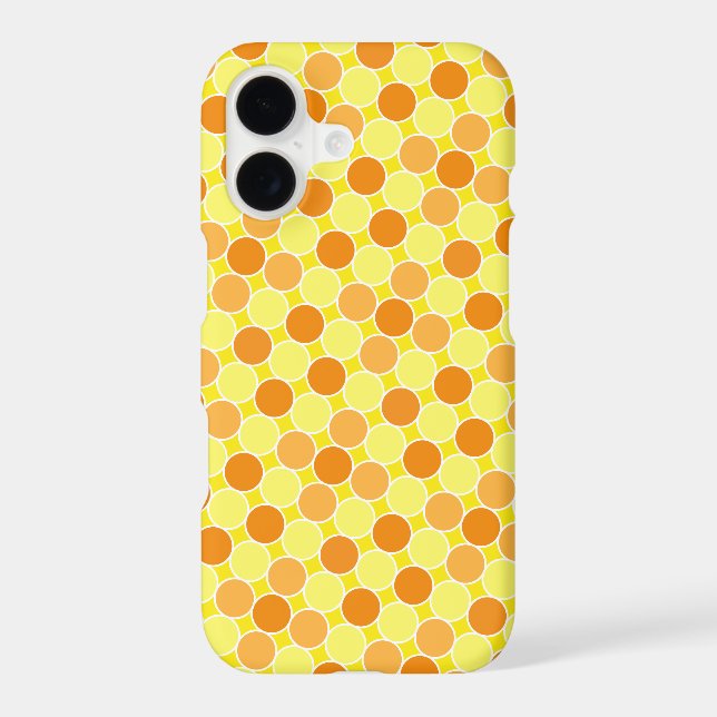 Retro Orange Yellow Dots Geometric Pattern (Back)